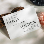 Moderne minimalistische foto bruiloft repetitie di kaart