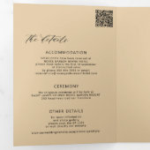 Moderne minimalistische foto bruiloft rsvp details drieluik uitnodiging (Binnenzijde eerst)