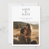 Moderne Minimalistische Foto Bruiloft 'Save the Da Save The Date (Voorkant)