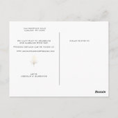 Moderne Minimalistische Foto Bruiloft Save The Dat Briefkaart (Achterkant)