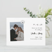 Moderne minimalistische foto bruiloft Save the Dat Save The Date (Staand voorkant)