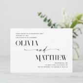 Moderne minimalistische foto bruiloft verlovingsfe kaart (Staand voorkant)