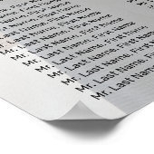 Moderne minimalistische foto bruiloft zitgrafiek poster (Hoek)