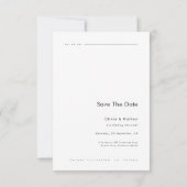 Moderne Minimalistische Foto Budget Bruiloft Save The Date (Achterkant)