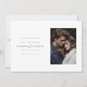 Moderne minimalistische foto Dank u bruiloft Kaart (Voorkant)