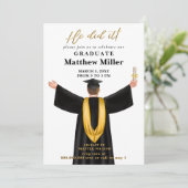 Moderne minimalistische foto deed hij het Afstuder Kaart (Staand voorkant)