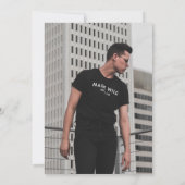 Moderne minimalistische foto deed hij het Afstuder Kaart (Achterkant)