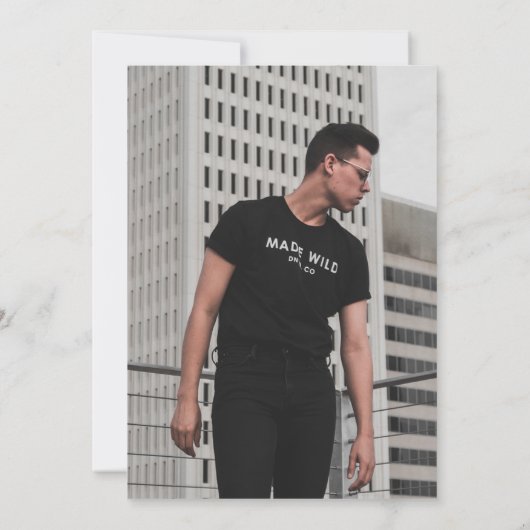 Moderne minimalistische foto deed hij het Afstuder Kaart (Achterkant)