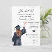 Moderne, minimalistische foto die ze deed Afstuder Kaart (Staand voorkant)