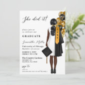 Moderne, minimalistische foto die ze deed Afstuder Kaart (Staand voorkant)