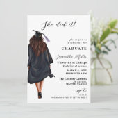 Moderne, minimalistische foto die ze deed Afstuder Kaart (Staand voorkant)