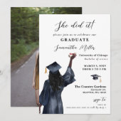 Moderne, minimalistische foto die ze deed Afstuder Kaart (Voorkant / Achterkant)