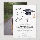 Moderne, minimalistische foto die ze deed Afstuder Kaart (Voorkant / Achterkant)