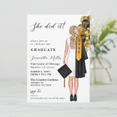 Moderne, minimalistische foto die ze deed Afstuder Kaart (Staand voorkant)