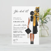 Moderne, minimalistische foto die ze deed Afstuder Kaart (Staand voorkant)