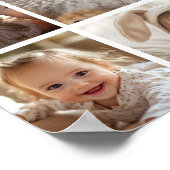 Moderne minimalistische foto eerste jaar mijlpaal  poster (Hoek)