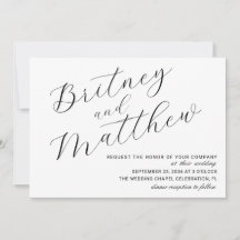 Moderne minimalistische foto Elegant Script bruilo