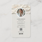 Moderne minimalistische foto- en QR-code Visitekaartje (Voorkant)