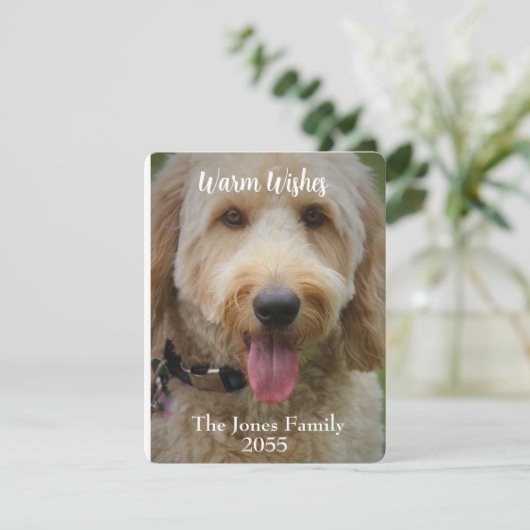 moderne minimalistische foto feestdagenkaart (Staand voorkant)