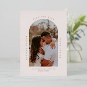 Moderne, minimalistische foto-Folie Folie Uitnodiging (Staand Voorkant)