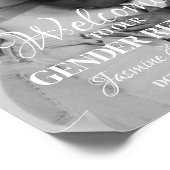 Moderne minimalistische foto geslacht onthullen we poster (Hoek)