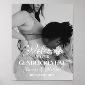 Moderne minimalistische foto geslacht onthullen we poster (Voorkant)