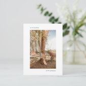 Moderne, minimalistische foto, gewoon gehuwde loti aankondigingskaart (Staand voorkant)