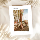 Moderne, minimalistische foto, gewoon gehuwde loti aankondigingskaart