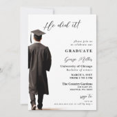 Moderne minimalistische foto hij deed het Afstuder Kaart (Voorkant)