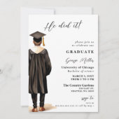 Moderne minimalistische foto hij deed het Afstuder Kaart (Voorkant)