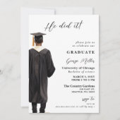 Moderne minimalistische foto hij deed het Afstuder Kaart (Voorkant)