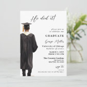 Moderne minimalistische foto hij deed het Afstuder Kaart (Staand voorkant)