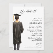 Moderne minimalistische foto hij deed het Afstuder Kaart (Voorkant)