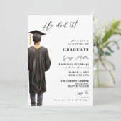 Moderne minimalistische foto hij deed het Afstuder Kaart (Staand voorkant)