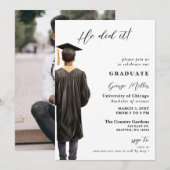 Moderne minimalistische foto hij deed het Afstuder Kaart (Voorkant / Achterkant)