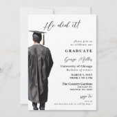 Moderne minimalistische foto hij deed het Afstuder Kaart (Voorkant)