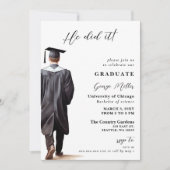 Moderne minimalistische foto hij deed het Afstuder Kaart (Voorkant)