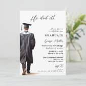 Moderne minimalistische foto hij deed het Afstuder Kaart (Staand voorkant)