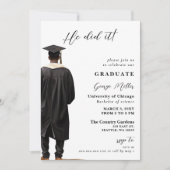 Moderne minimalistische foto hij deed het Afstuder Kaart (Voorkant)