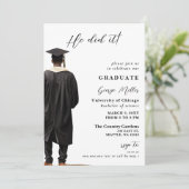 Moderne minimalistische foto hij deed het Afstuder Kaart (Staand voorkant)