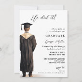 Moderne minimalistische foto hij deed het Afstuder Kaart (Voorkant)