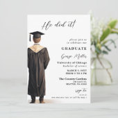 Moderne minimalistische foto hij deed het Afstuder Kaart (Staand voorkant)