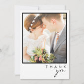 Moderne, minimalistische foto in een Lijst - Harte Bedankkaart (Voorkant)