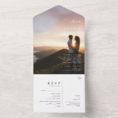 Moderne minimalistische foto in één uitnodiging (Binnen)