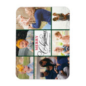 Moderne minimalistische foto-inklage van rood elle magneet (Verticaal)