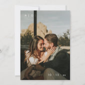 Moderne minimalistische foto kaart (Achterkant)