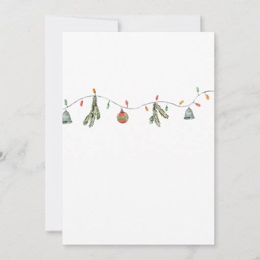 Moderne minimalistische foto Kerstmis Elegant Scri Feestdagenkaart (Achterkant)