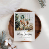 Moderne minimalistische foto Kerstmis Feestdagenkaart