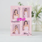 Moderne minimalistische foto Lady Verjaardag Kaart (Staand voorkant)