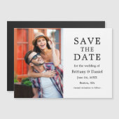 Moderne Minimalistische Foto Magnetische Save The  (Voorkant / Achterkant)